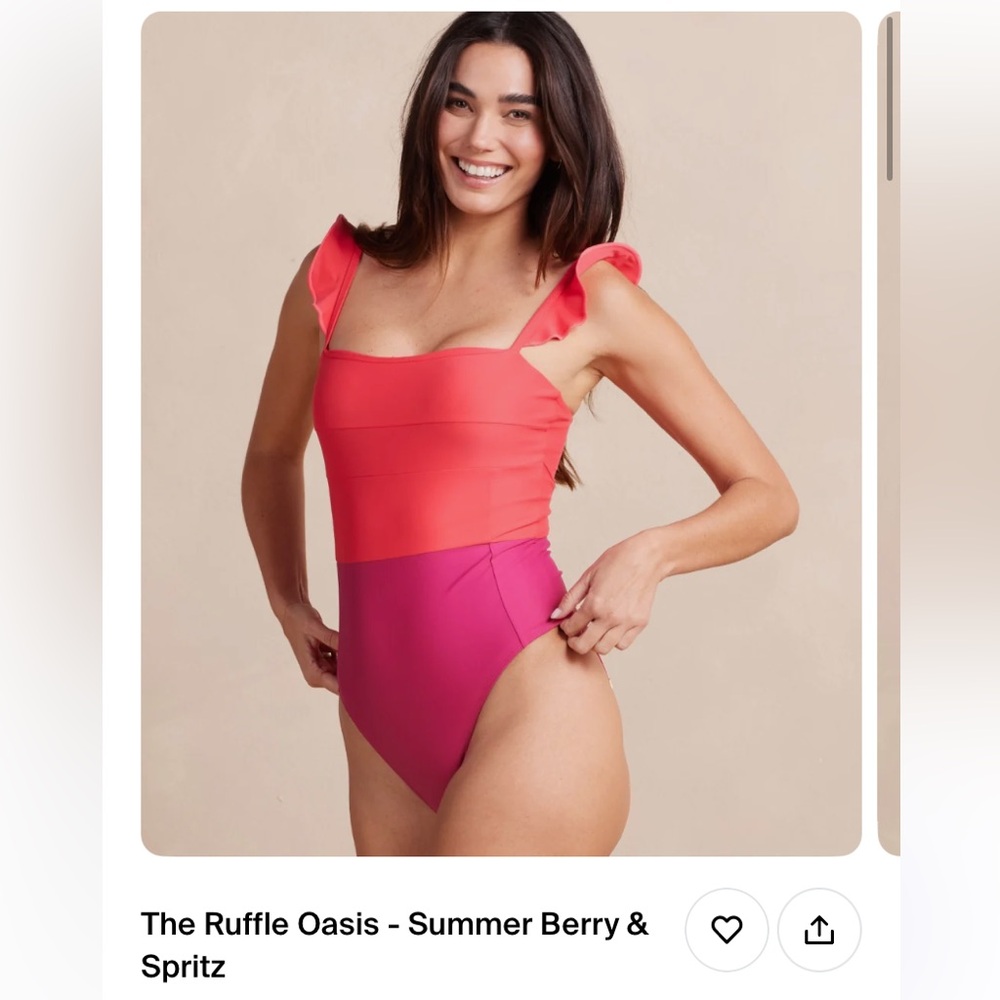 Summersalt The Ruffle Oasis - Orange and Pink